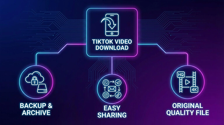 TikTok video download — backup and share