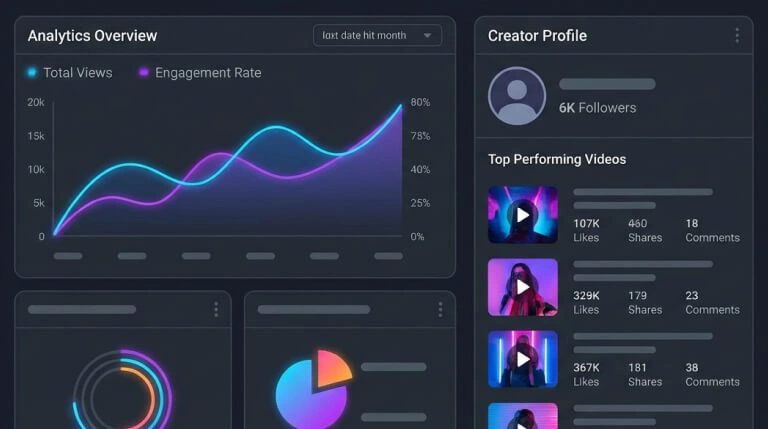 TikTok parse — analytics and metrics