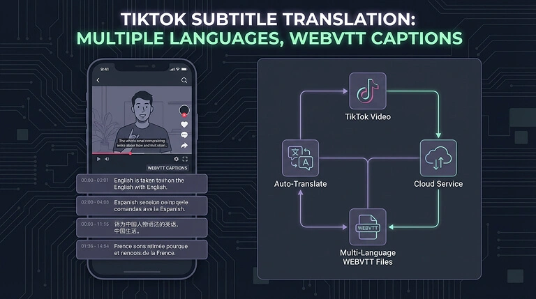 TikTok subtitle translation — multi-language captions